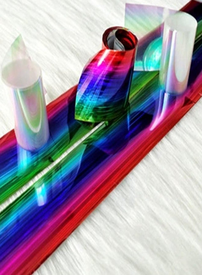 SILPECWEE Holographic Nail Foil, 10 Rolls Nail Art Foil Transfer Paper - Aurora, Laser, Rainbow Nail Design Stickers Decals 3D Nails Decoration for Women Girls - Image 3