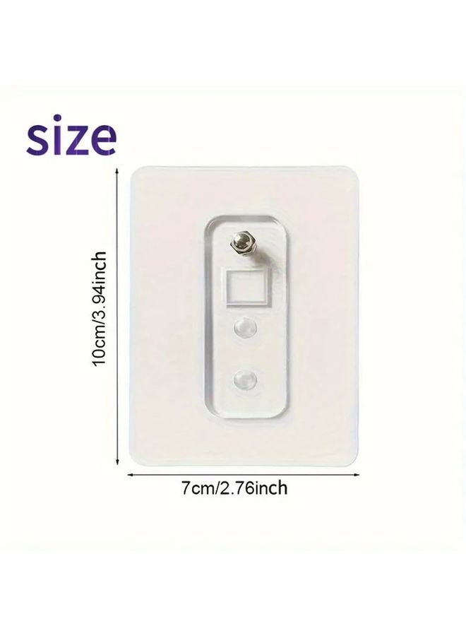 4 قطع من خطافات الحائط الشفافة اللاصقة بدون حفر للمطبخ والحمام - Image 4