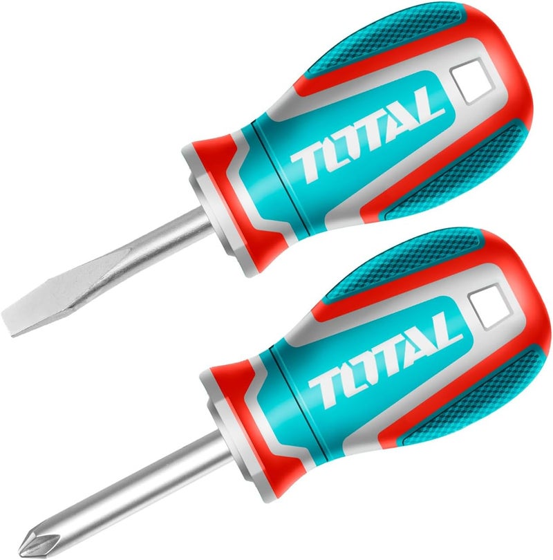 TOTAL Set of 2 Short Screwdrivers