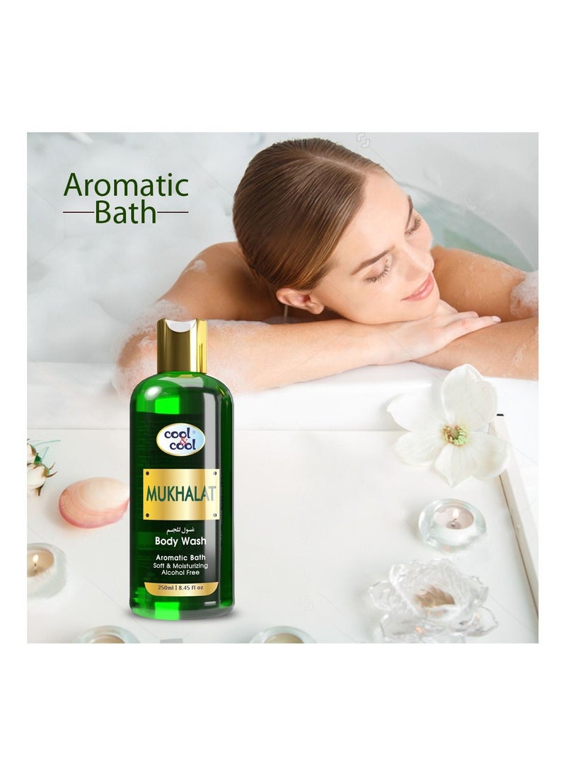 Cool & Cool - Cool & Cool Mukhalat Body Wash 250 ML-Enriched with Vitamin E, Soft, Creamy and Moisturizing - Image 1