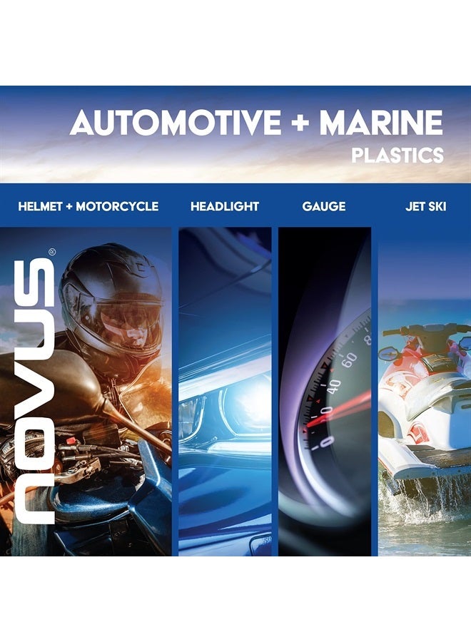 NOVUS PK1-2 Plastic Clean and Shine, Fine Scratch Remover and Heavy-scratch Remover and Polish Mates Pack, 2 Ounce Bottles - Image 5