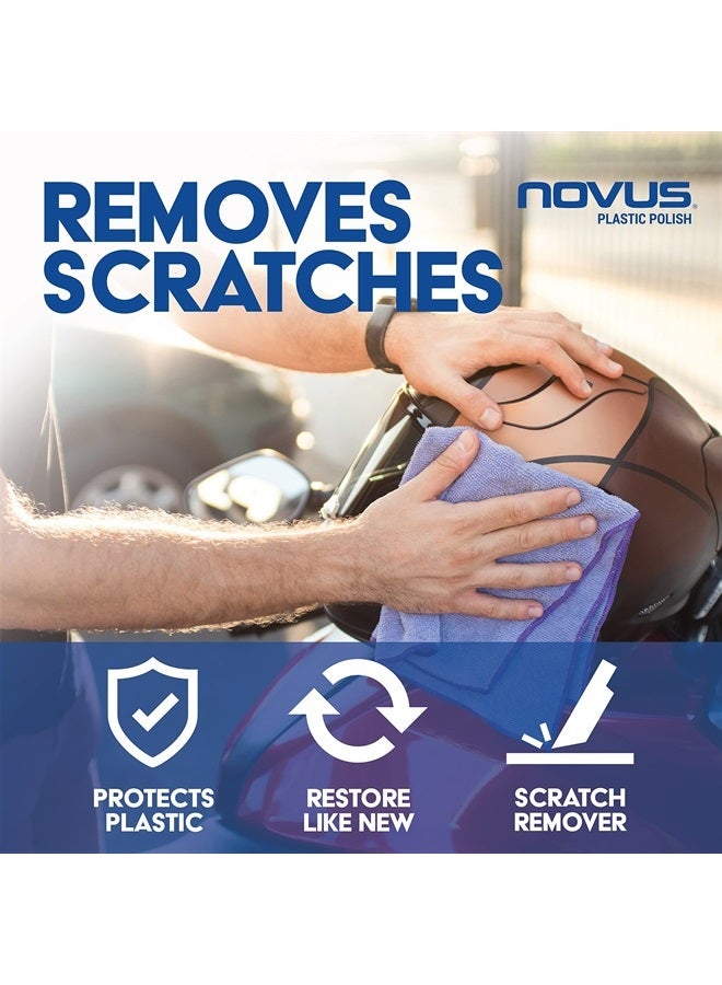 NOVUS PK1-2 Plastic Clean and Shine, Fine Scratch Remover and Heavy-scratch Remover and Polish Mates Pack, 2 Ounce Bottles - Image 3