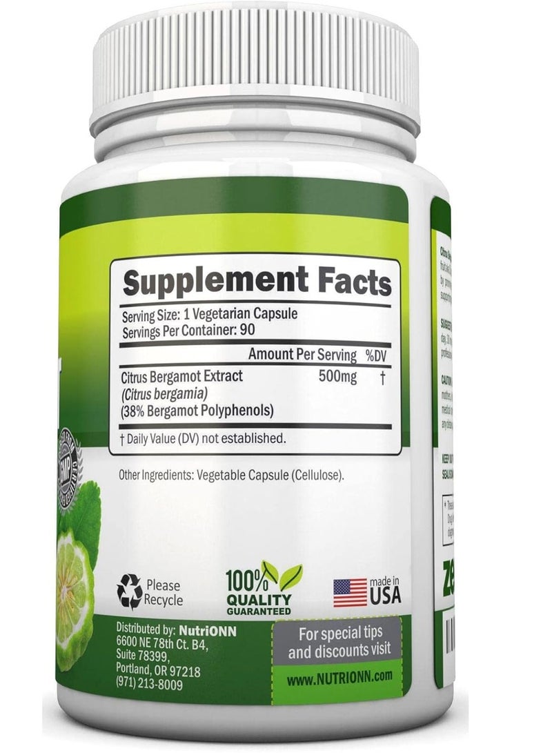 NutriONN Citrus Bergamot Blood Sugar, Blood Pressure & Triglyceride Levels 90 Capsules 3 months supply - Image 2