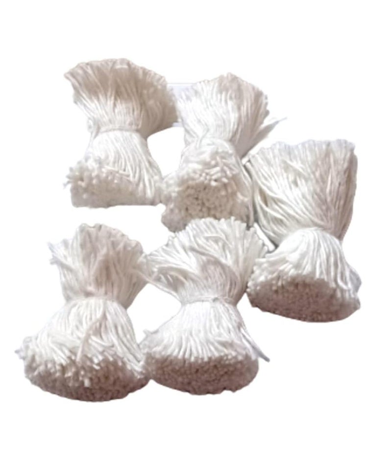 On Blow Cotton 365 Wicks (Pack of 5) – 2-Inch Long White Diya Batti for Daily Pooja & Aarti – Pure Cotton Puja for Year-Round Devotion – 1825 Wicks Total – Premium Phool Batti for Home Temple - Image 5