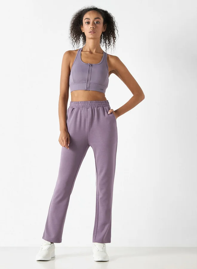 ADOT by Splash Track Pants with Elasticated Waistband and Pockets