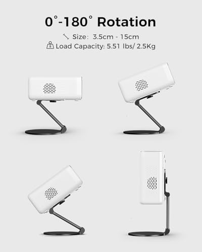 Aurzen Projector Foldable Stand, Ultra-Compact with Easy Setup, 180° Rotation, Compatible with TMY, HAPPRUN, Yaber, Epson & Most Projectors (¼-Inch Screw, Only Stand) - Image 4