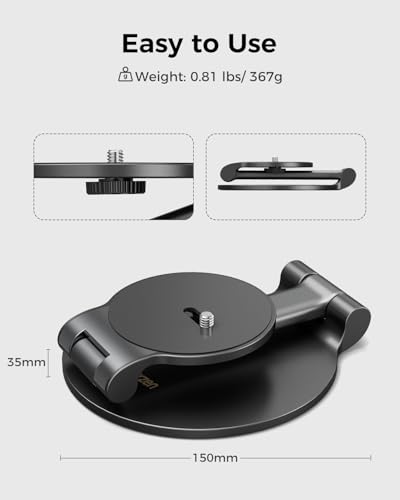 Aurzen Projector Foldable Stand, Ultra-Compact with Easy Setup, 180° Rotation, Compatible with TMY, HAPPRUN, Yaber, Epson & Most Projectors (¼-Inch Screw, Only Stand) - Image 3