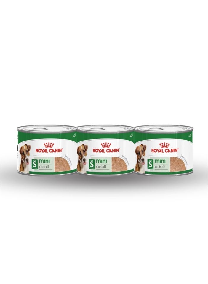 Royal Canin Size Health Nutrition Mini Adult Wet Dog Food 3 x 195g - Image 1