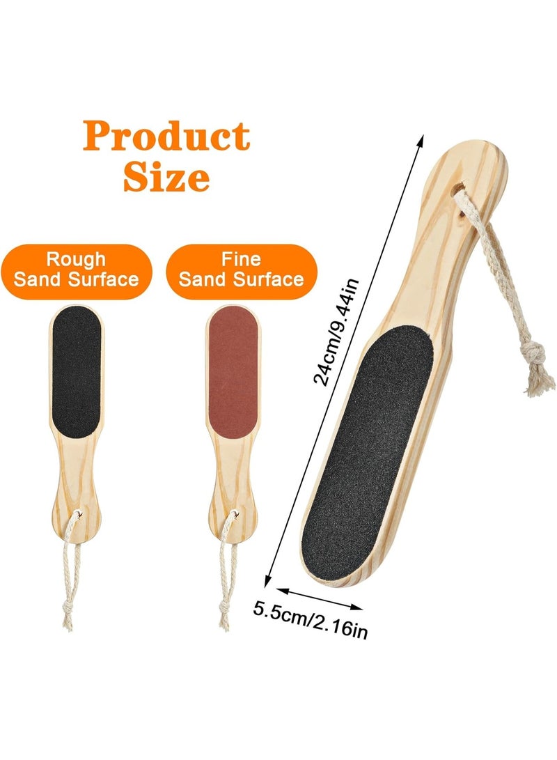 2Pack Professional Wooden Foot File Double-Sided Pedicure Scrubber – Callus Remover Heel Rasp for Dead Skin, Rough Skin, and Foot Care – Durable Wooden Pedicure Tool for Men and Women, Smooth Feet, Hands, and Body at Home or in Salons - Image 2