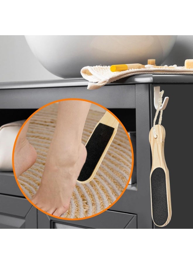 2Pack Professional Wooden Foot File Double-Sided Pedicure Scrubber – Callus Remover Heel Rasp for Dead Skin, Rough Skin, and Foot Care – Durable Wooden Pedicure Tool for Men and Women, Smooth Feet, Hands, and Body at Home or in Salons - Image 5