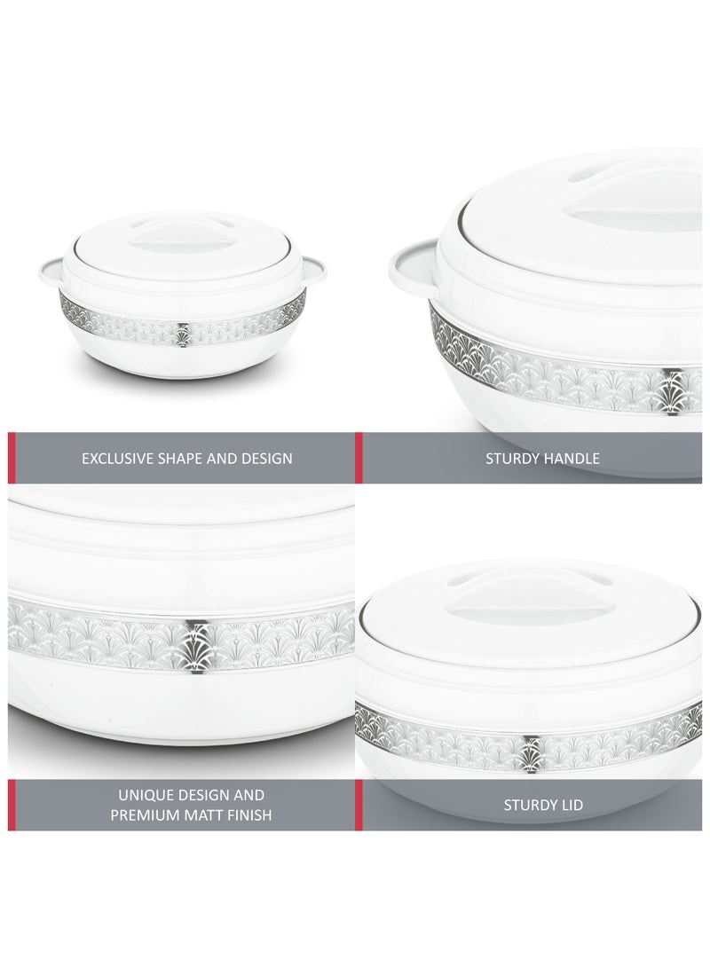 Asian Dream Stainless Steel Insulated Casserole White 2500ML  - Image 2