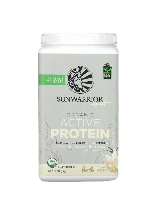 Sunwarrior - Sunwarrior, Sport, Organic Active Protein, Vanilla, 2.2 lb (1 kg) - Image 1