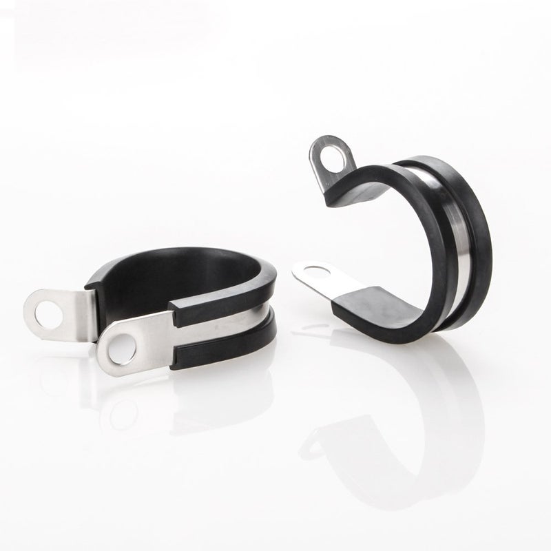 LOKMAN 20 Pack 3/8 Inch Stainless Steel Cable Clamp, Rubber Cushioned Insulated Clamp, Conduit Wire Holder Strap Clips for Tube, Pipe, Cord Installation - Image 3