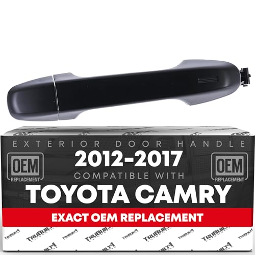 T1A Exterior Front Passenger Door Handle Compatible with 20122020 Toyota Yaris Prius C Camry Auris 86 CHR 1315 Subaru BRZ 16 Scion FRS Scion iM Primed Black Plastic OEM 6921106090 - Image 1