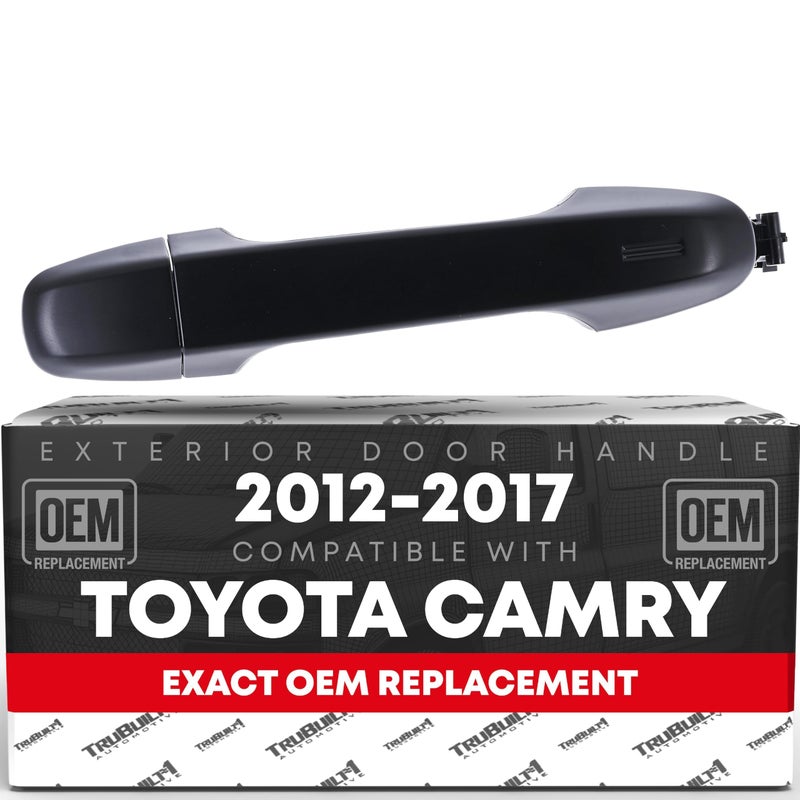 T1A Exterior Front Passenger Door Handle Compatible with 20122020 Toyota Yaris Prius C Camry Auris 86 CHR 1315 Subaru BRZ 16 Scion FRS Scion iM Primed Black Plastic OEM 6921106090 - Image 3