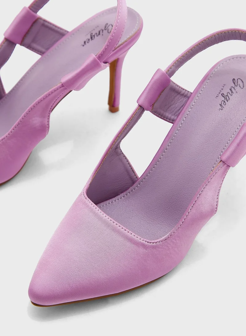 Ginger Cutout Slingback Strap Pointed Pump