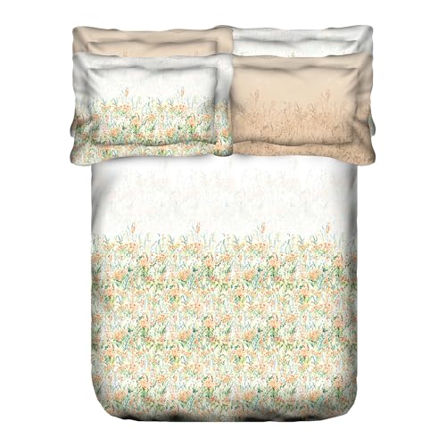 MYTRIDENT bedsheet for Double Bed, Indulgence Painterly Pattern King Bedsheet Set, 300 TC, 100% Cotton, Wild Bloom - Image 4