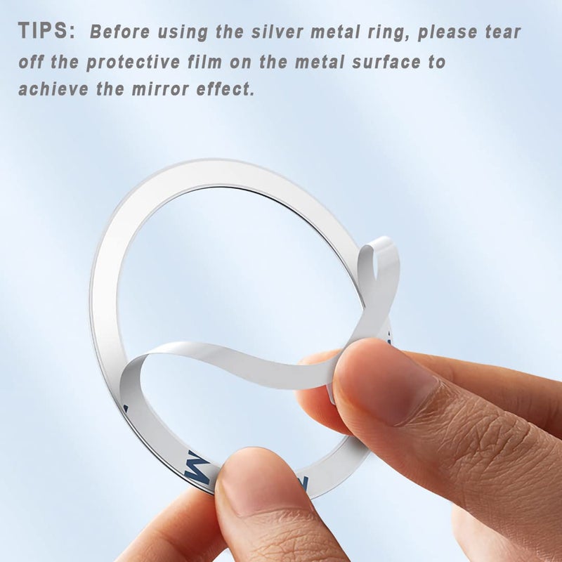 CKANDAY 12 Pieces Magnetic Wireless Charger Universal Metal Rings with Sticker, 6 Colors, Ultra Thin Metal Rings Compatible with MagSafe Wireless Charger Car Charger on Most Smartphone - Image 3