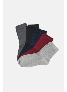 Tchibo Women 5 Pairs Plain Socks, Navy  - Image 1