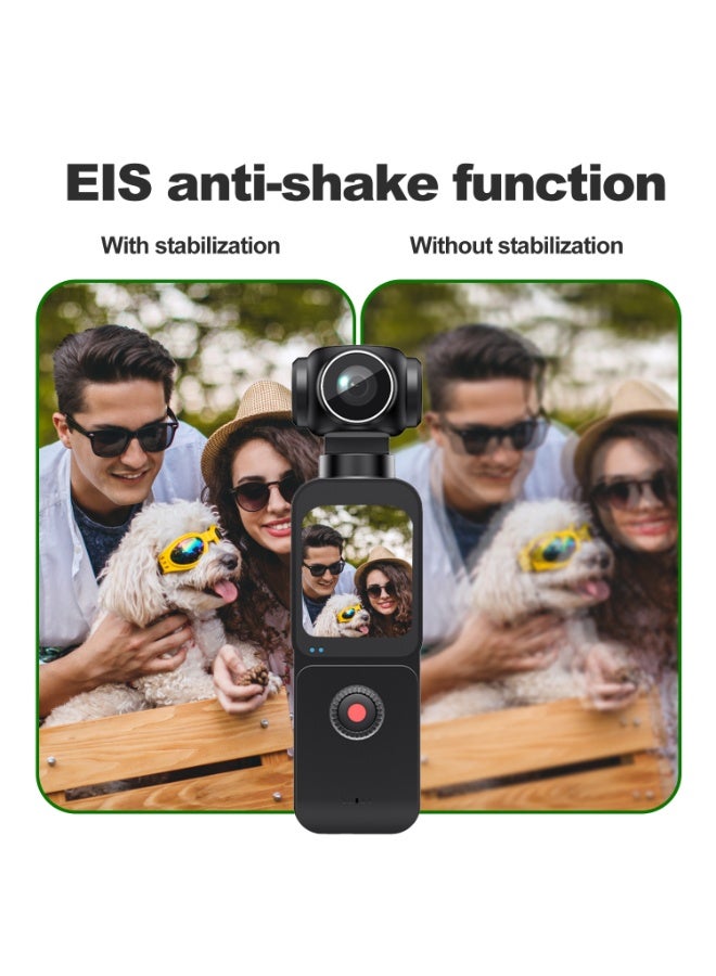 5K Vlogging Action Camera with 1.69-inch Touch Screen, Handheld 5K Video Camera Camcorder, UHD 5K 60fps WiFi with EIS, Pocket Digital Body Camera, 270° Rotatable Lens, Mic Included, Included 64G TF Card, for Photography - Image 4