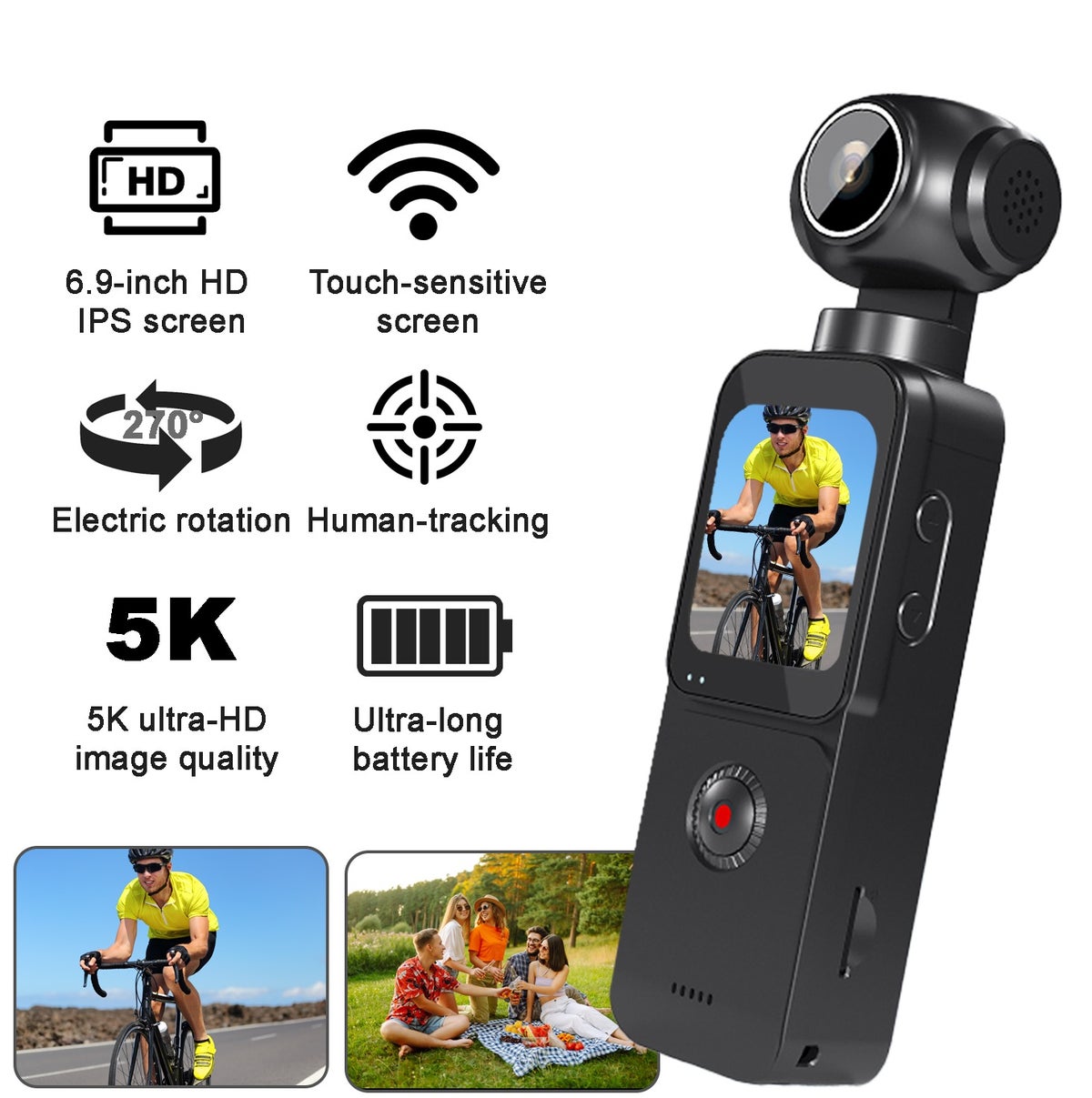 ديس وي DYSWEI 5k Vlogging Action Camera 1.69 inch