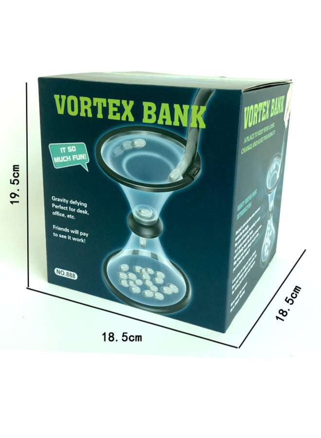 Gravity Rotating Cyclone Piggy Bank Gravity Rotating Coin Storage Bucket Toy-Color:Vortex Funnel Piggy Bank 0.4kg - Image 5
