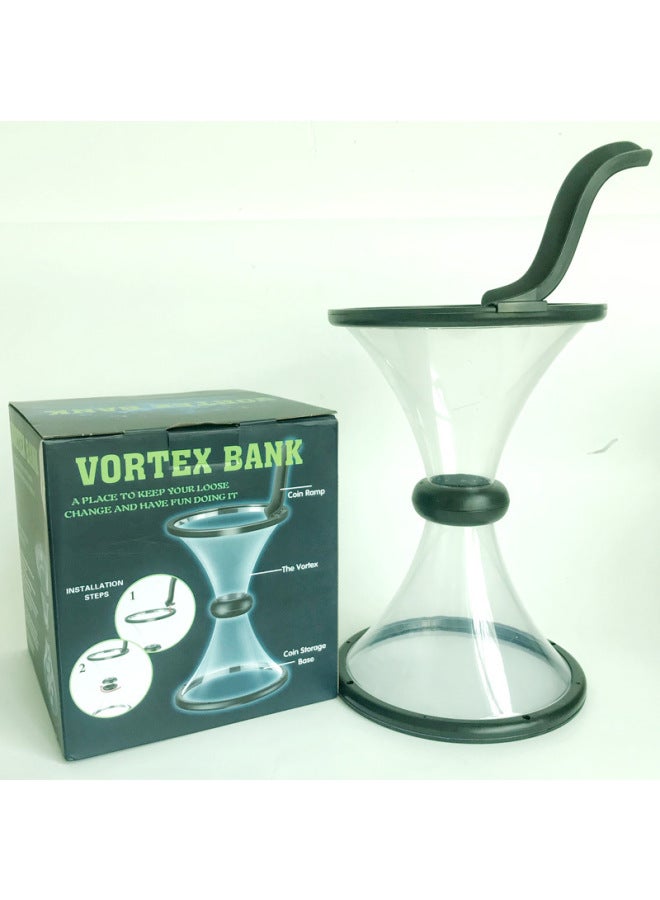 Gravity Rotating Cyclone Piggy Bank Gravity Rotating Coin Storage Bucket Toy-Color:Vortex Funnel Piggy Bank 0.4kg - Image 1