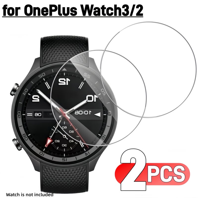 2 Pack 9H Tempered Glass Screen Protector for OnePlus Watch 2 and 3 - Image 1