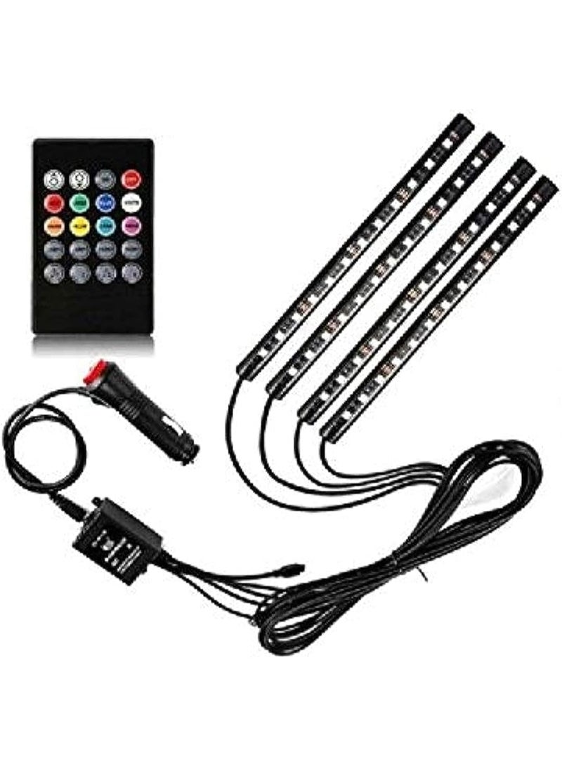 أضواء LED للسيارة بثمانية ألوان مع جهاز تحكم عن بعد - Image 1