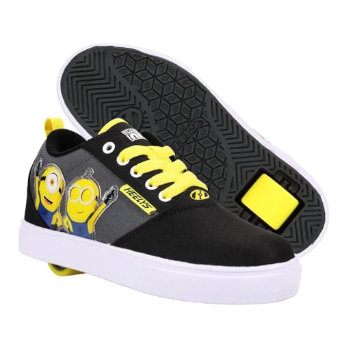 HEELYS Pro 20 Minions Wheeled Heel Shoe, Black/Yellow, 8 US Unisex Big Kid - Image 4