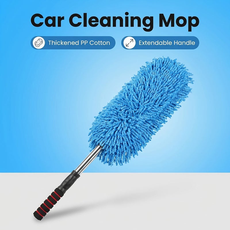 Noon Extended Handle Car Cleaning Mop With Thickened Non Slip Pp And Upgraded Reinforced Brush - Image 4