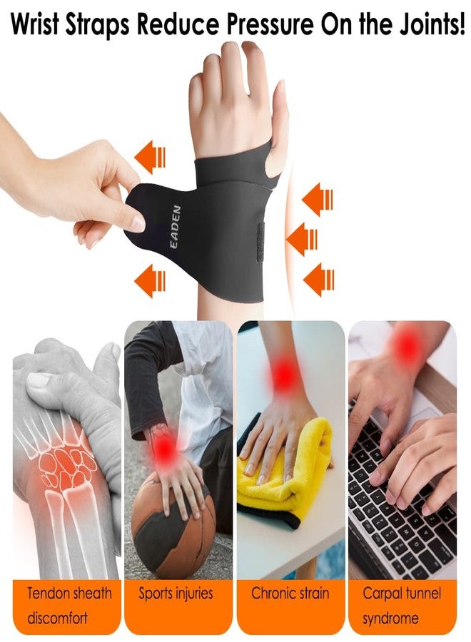 SEILETOO Wrist Band with Thumb Support, Ultra-Thin Elastic Ulnar Wrist Brace for TFCC Tear, Wrist Wraps for Pain Relief, Support for Carpal Tunnel Pain & Tendonitis Relief, Fits Both Wrists - Image 2
