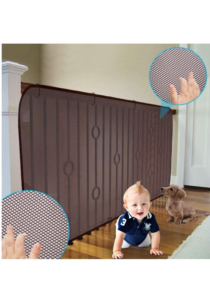 XiuWoo - Durable Adjustable Child Banister Safety Guard Removable Balcony and Stairway Safety Net 200cm*78cm - Image 1