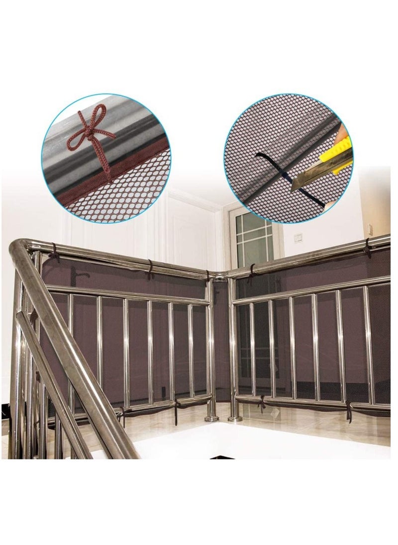 XiuWoo - Durable Adjustable Child Banister Safety Guard Removable Balcony and Stairway Safety Net 200cm*78cm - Image 1