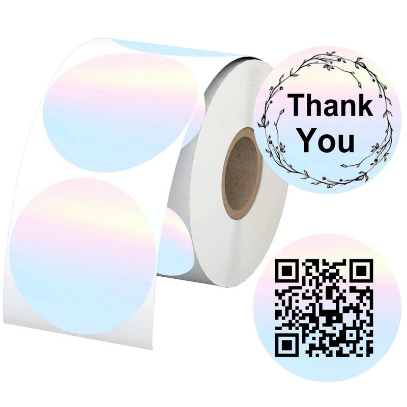 wootile Direct Thermal Labels Stickers Round Watercolor Rounds Small Business Thermal Sticker 2 Inch Multi-Purpose Labels Inventory - Image 1