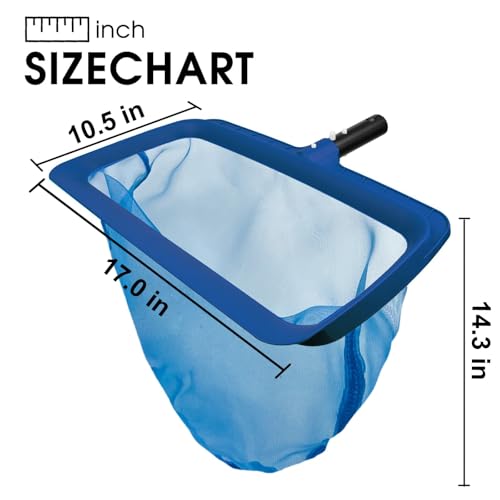 Poolvio Professional Pool Net Upgraded SelfRepair Heavy Duty Nylon Mesh Pool Skimmer Net with Extra Wide Scoop Edge Pool Nets for Cleaning Leaves DebrisNo Pole - Image 3
