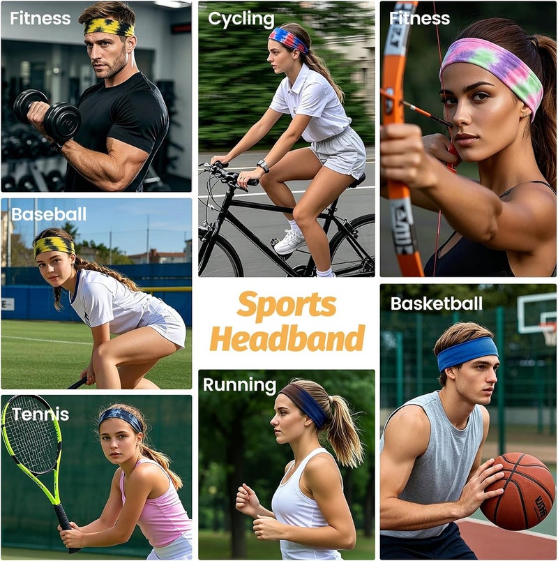 HSEM Stable domestic stock Headbands for Women - 6 Pack Wide Elastic Hair Bands | Stretchy Sweatbands Hair Bands | Soft Sports Thin Head Bands | Non-Slip Accessories Bands for Fashion, Washing Face, Workouts, Yoga, Daily Use Pop-area nearby warehouse - Image 3