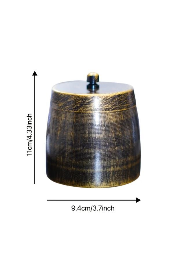 Outdoor Metal Ashtray With Lid Windproof Rainproof Non Slip Base 1pc - Image 4