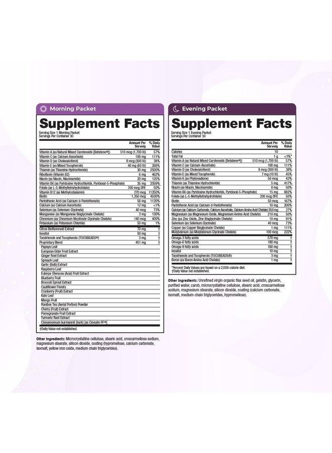 VitaMedica Anti-Aging Formula 4-in-1 Health and Beauty Supplement | Anti Aging Supplement for Women and Men | Healthy Hair, Skin, and Nails | Natural Energy & Restful Sleep | 30 AM & PM Packets - Image 5