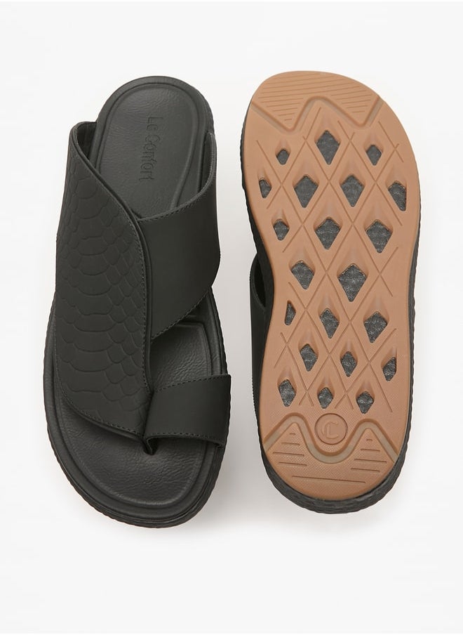 Le Confort - Men's Textured Slip-On Arabic Sandals - Image 1
