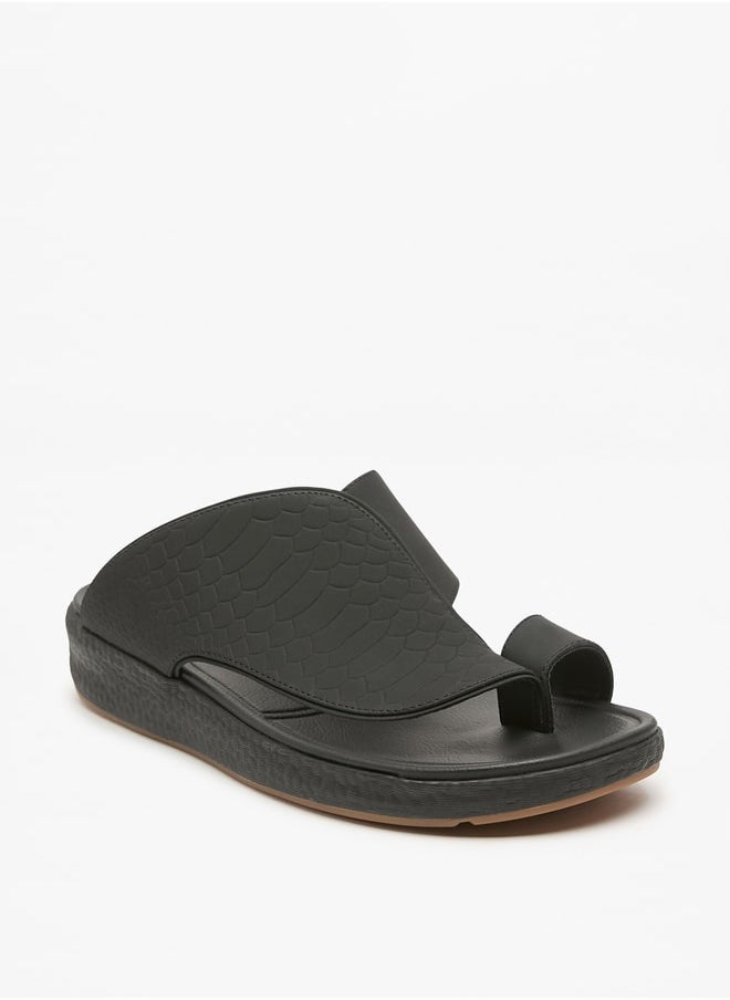 Le Confort - Men's Textured Slip-On Arabic Sandals - Image 1
