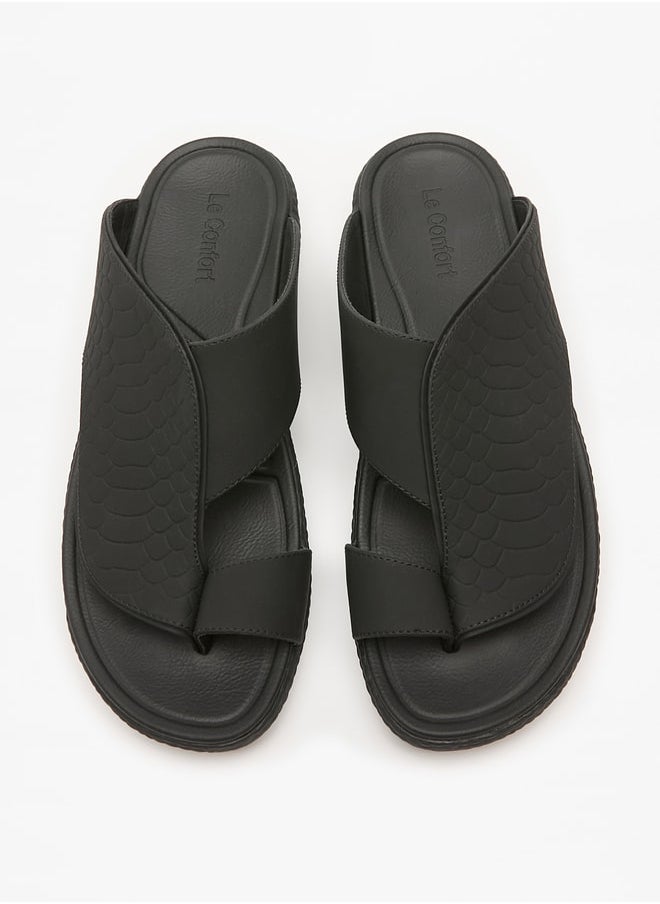 Le Confort - Men's Textured Slip-On Arabic Sandals - Image 1