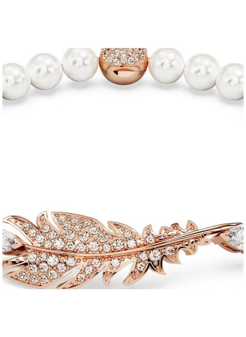 Generic - SWAROVSKI Elegant Feather Pearl Element Bracelet - Image 1