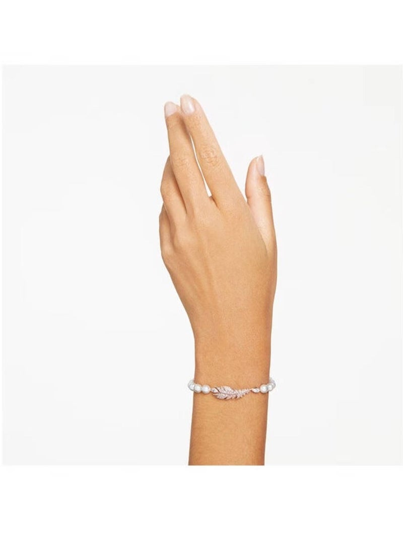 Generic - SWAROVSKI Elegant Feather Pearl Element Bracelet - Image 1