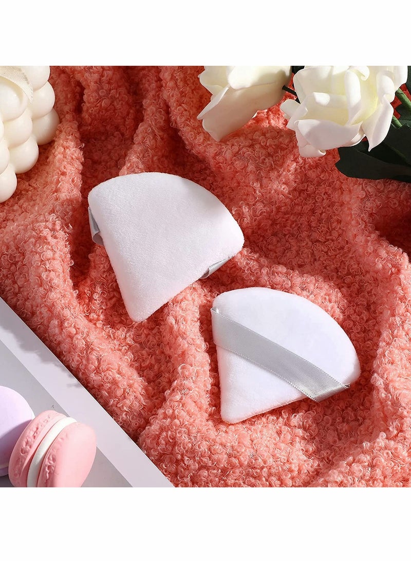 Excefore Triangle Makeup Puff Pure Cotton Powder Puff Soft Cosmetics Puff Mineral Powder Puff Wet Dry Makeup Tool - Image 5