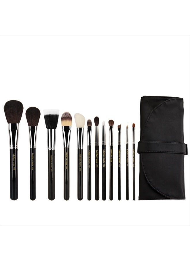 Bdellium Tools Bdellium Tools Professional Makeup Brush Maestro Series - Complete 12pc. Brush Set with Roll-Up Pouch  - Image 1
