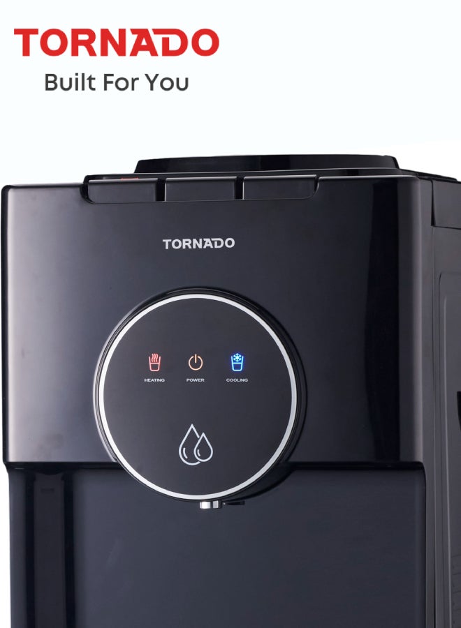 TORNADO Desk Top Water Dispenser Top Loading Hot & Cold 3 Taps TWD-L3TBE-B Black - Image 3