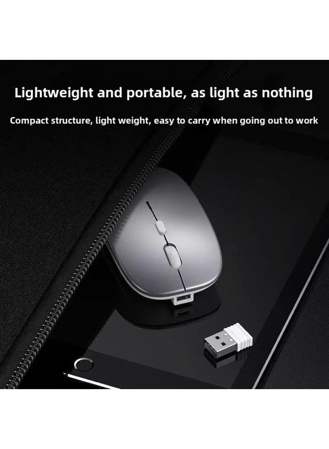 Wireless Bluetooth Mouse Mute Rechargeable Dual-Mode Office Laptop Mouse For Huawei Dell Lenovo-Specification:Cute Pink/2.4g Wireless Version 【silent + Rechargeable】 - Image 4