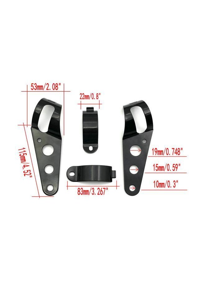 NIBEMINENT - Universal Headlight Mount Brackets Fork Ear Set - Image 1