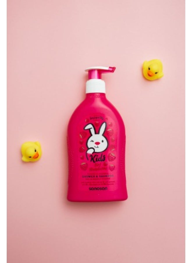 sanosan كIDS SHOWER & SHAMPOO RASPBERRY - 400ML - Image 2